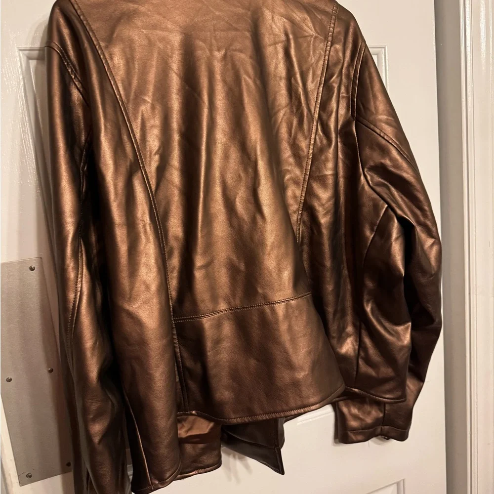 Torrid Faux Leather Bronze Jacket - Picture 4 of 5